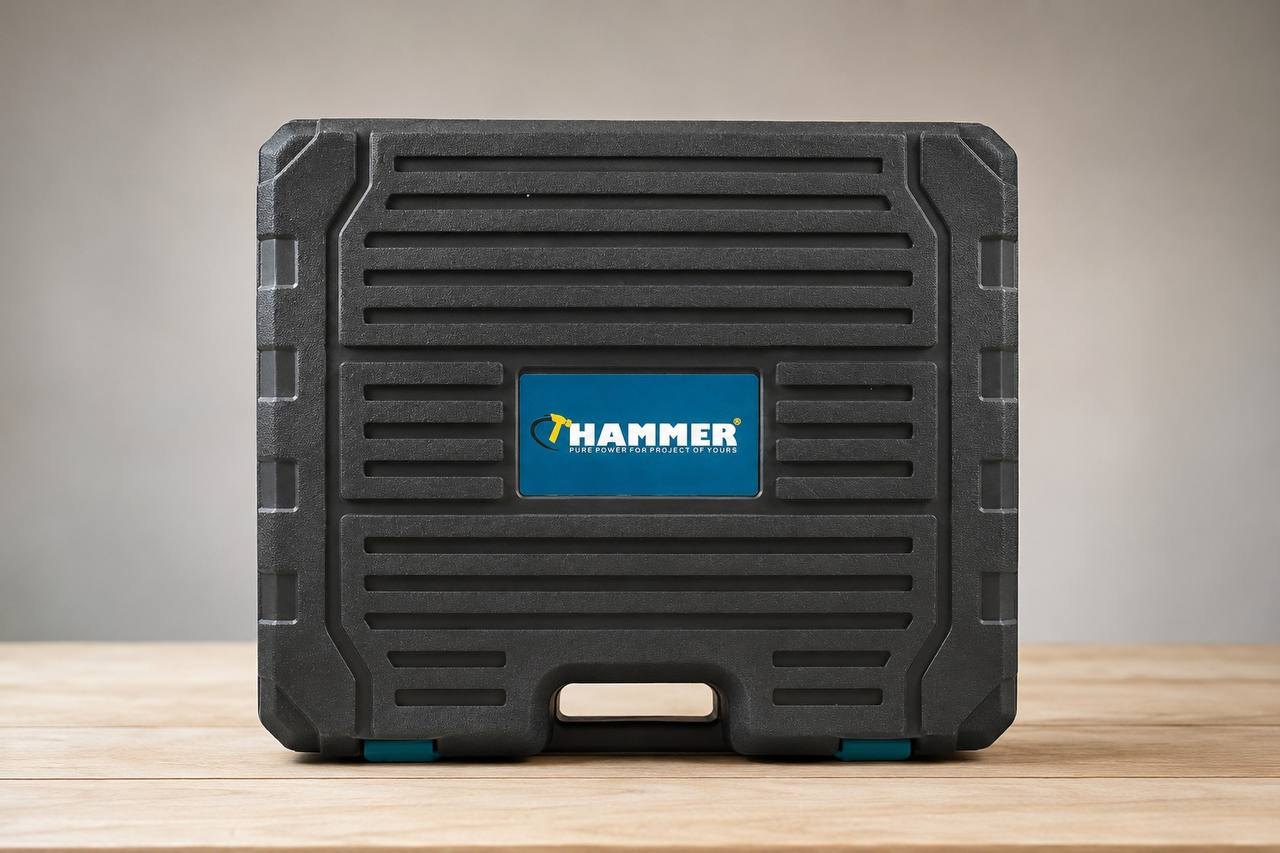 Mallette Hammer fermée, coque rigide noire